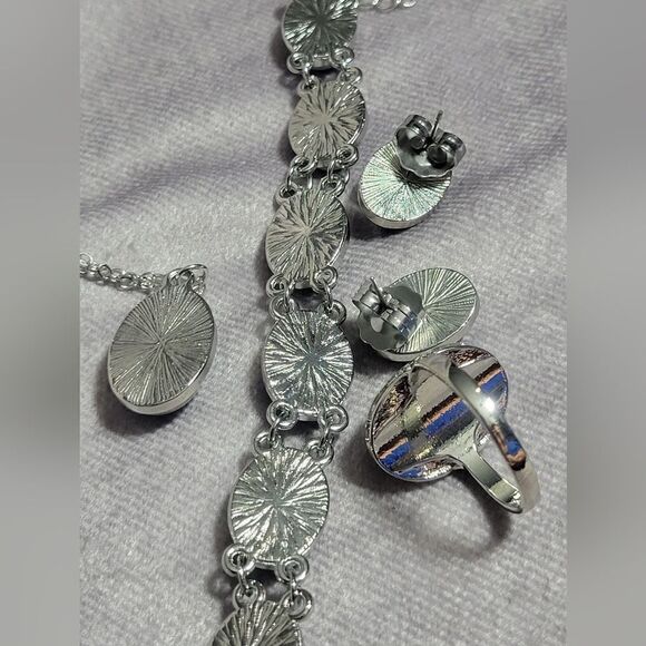 Opalite Bracelet, Ring, Earrings & Pendant Necklace - Picture 10 of 16